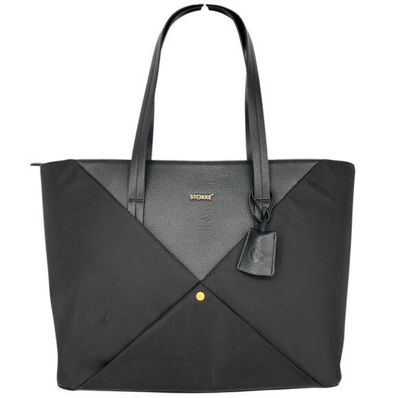 Stokke Explory X Signature Changing Bag Signature Black Faux Leather Nylon